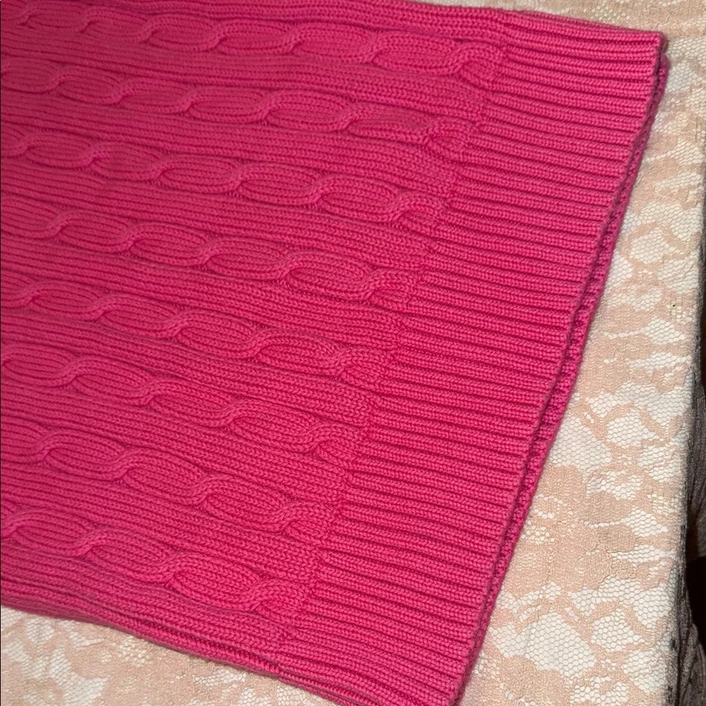 🎀 HOST PICK 🎀Ralph Lauren Bright Pink Cable Knit Polo - Picture 5 of 12